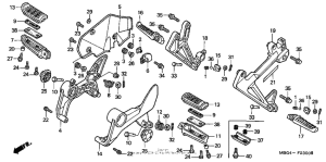 VFR800 Подножки