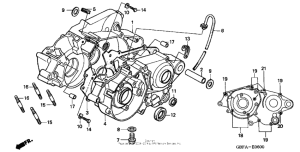 CR80RB Картер двигателя