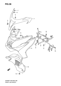 AN400 (ABS) Front leg shield