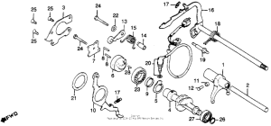 CM450 Cm450a gearshift drum + gearshift arm