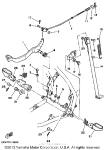 YZ80U Подножки