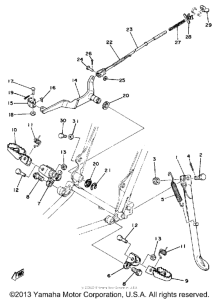 IT400F Stand-footrest-brake pedal