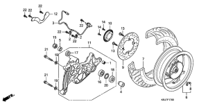 FES150 Rear wheel complete assy