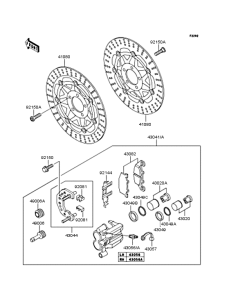 ZR400 Передний тормоз