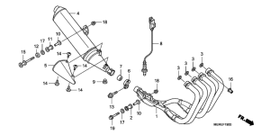 CBF600 (Naked) Глушитель