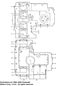 KZ1000 Crankcase bolt & stud pattern