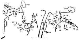 XL185 Control levers + switches + cables 79-82