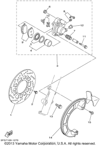 TTR225PC Передний суппорт