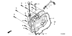 CB250 Крышка картера правая