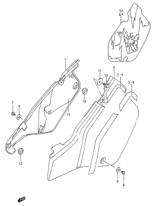 RMX250 Обтекатель задний