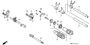 VT1100C Вилка переключения передач