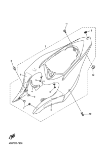 YZF-R1R ( RaceBase) Боковая крышка