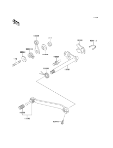 KMX125 Механизм переключения передач
