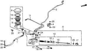 GL1200I 1200i / a rr brake master cyl. 84-85