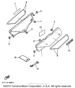 XT350S Боковые обтекатели