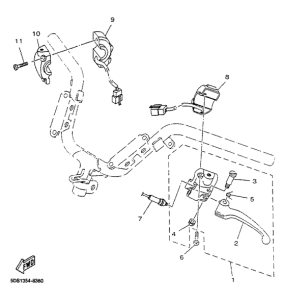 YP125R Handle switch. lever