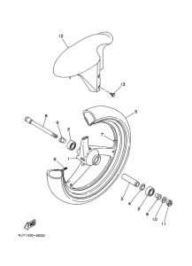 TZ125 Переднее колесо