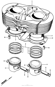 CL450 Cylinder + piston