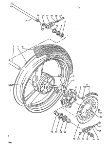 TZR125R Переднее колесо