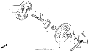 XL250R Передний тормоз