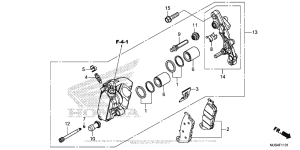 NC700J (DCT) Передний суппорт тормозной