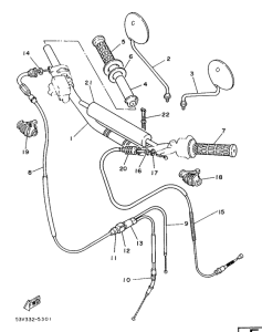 DT80LC Steering handle. cable