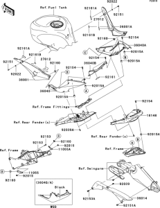 ZX1000 Боковые обтекатели
