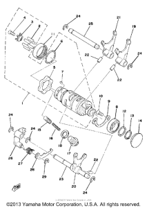 IT250G Shift cam-fork