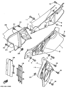 YZ125G Side cover  /  oil tank
