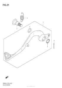 RM85L Задний тормоз