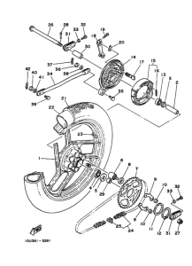 RZ125 Заднее колесо в сборе