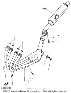 FZR600RB Выхлопная система