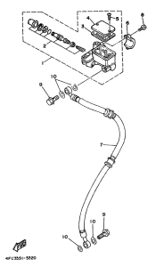 TDR125 Главный тормозной цилиндр