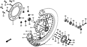 CR125R Rear wheel 81