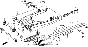 CMX250C Rear swingarm