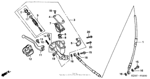 CR125R Передний главный тормозной цилиндр