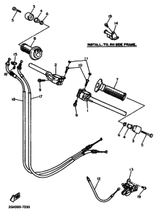 FZR1000 Рулевой рычаг и кабель