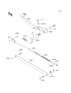 BJ250 Педаль тормоза