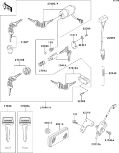 BN125 Замок зажигания