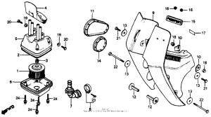 C70 Front cover + air cleaner