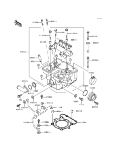 KLX300R Головка цилиндров