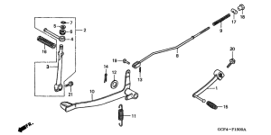 XR70R Brake pedal assy