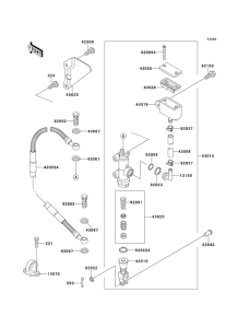 KX125 Задний торм цилиндр