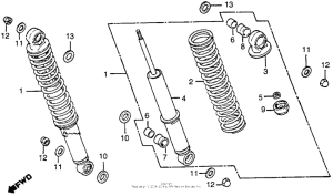 CB125S Амортизатор