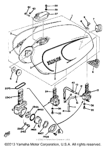 XS850G Топливный бак
