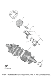 YZF-R6 Коленчатый вал и Поршень