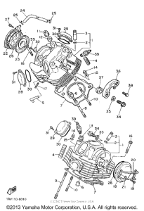 XV750G Головка цилиндров