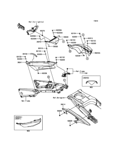 ZX1400 Боковые обтекатели