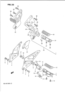 GSX-R1100 Подножки