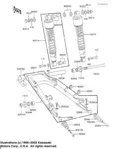 KZ700 Swing arm / shock absorbers